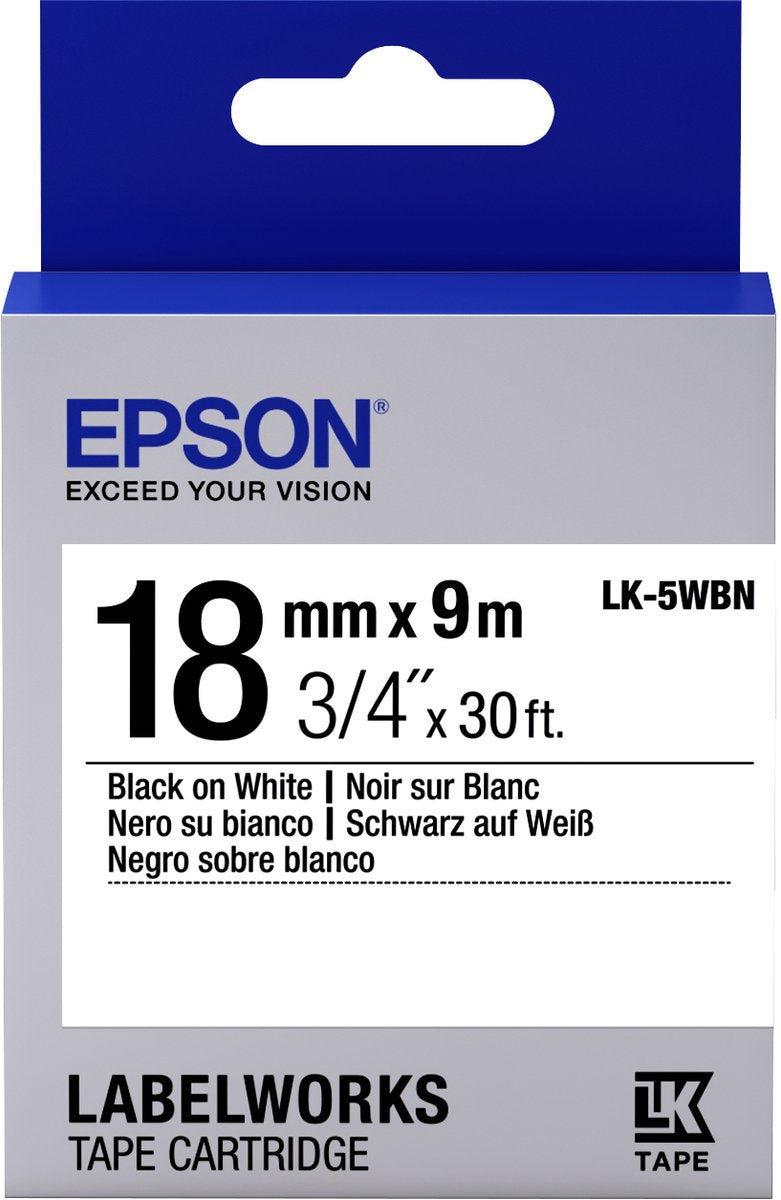 Epson lk-5wbn labelprinter-tape