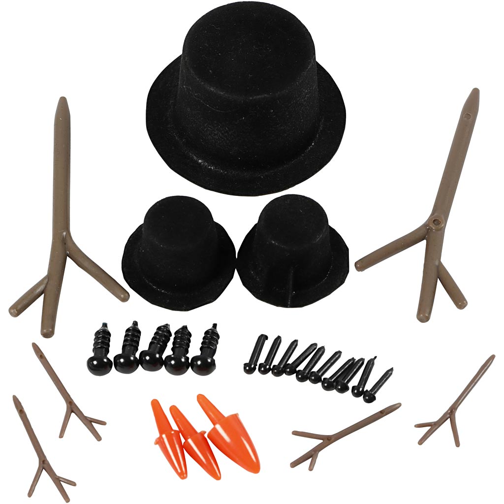 Creatief bedrijf hoeden, neuzen en takken voor klei accessoires set