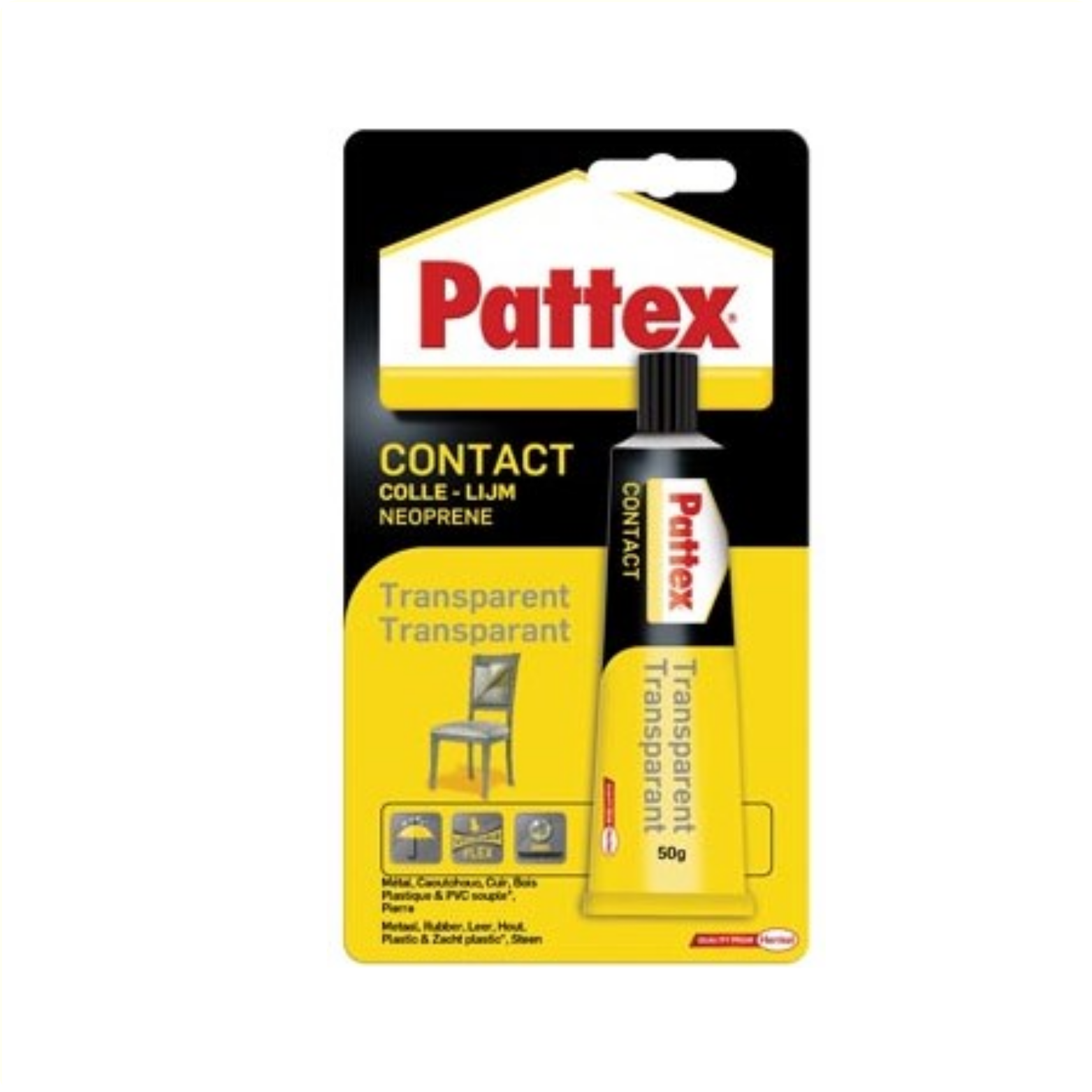 Adhésif de contact Patex 50gr transparent
