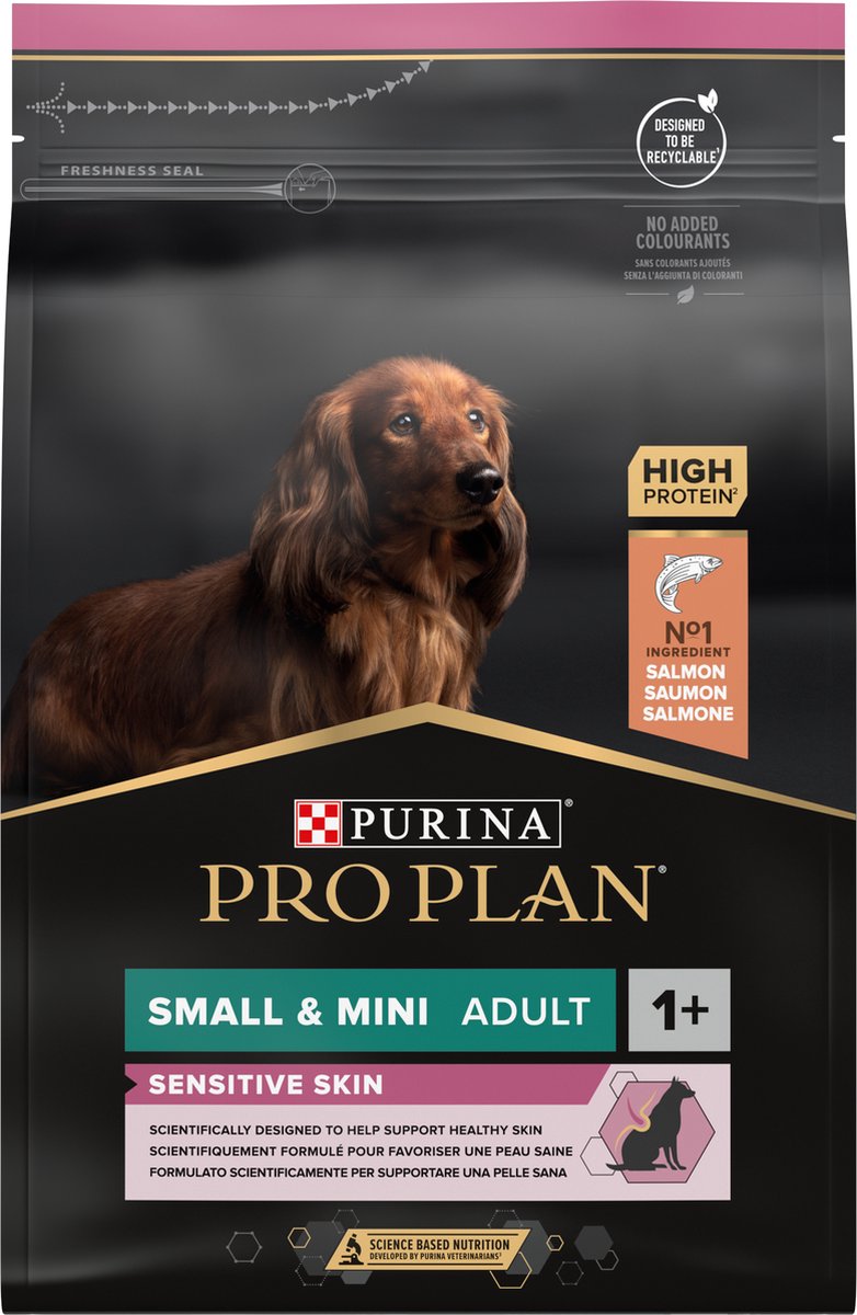 Pro plan small mini adult sensitive skin - honden droogvoer - zalm - 3 kg