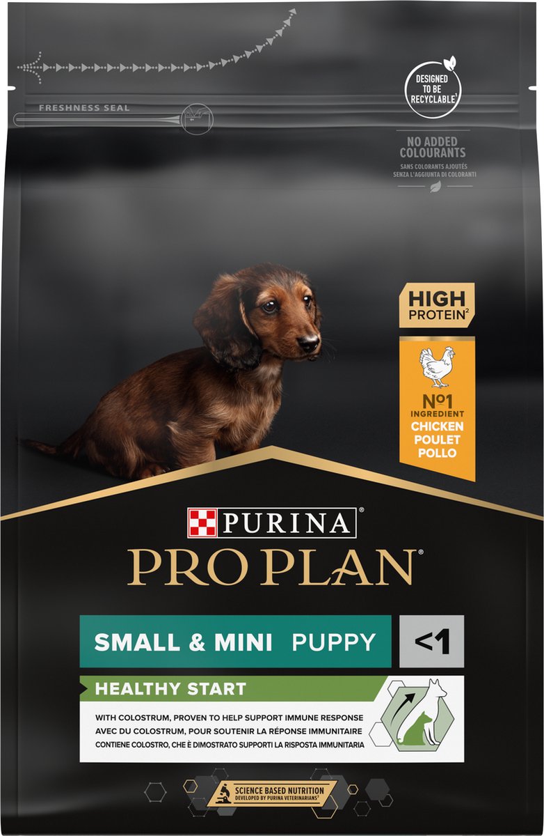 Pro plan healthy start puppy small mini - honden droogvoer - kip - 3 kg