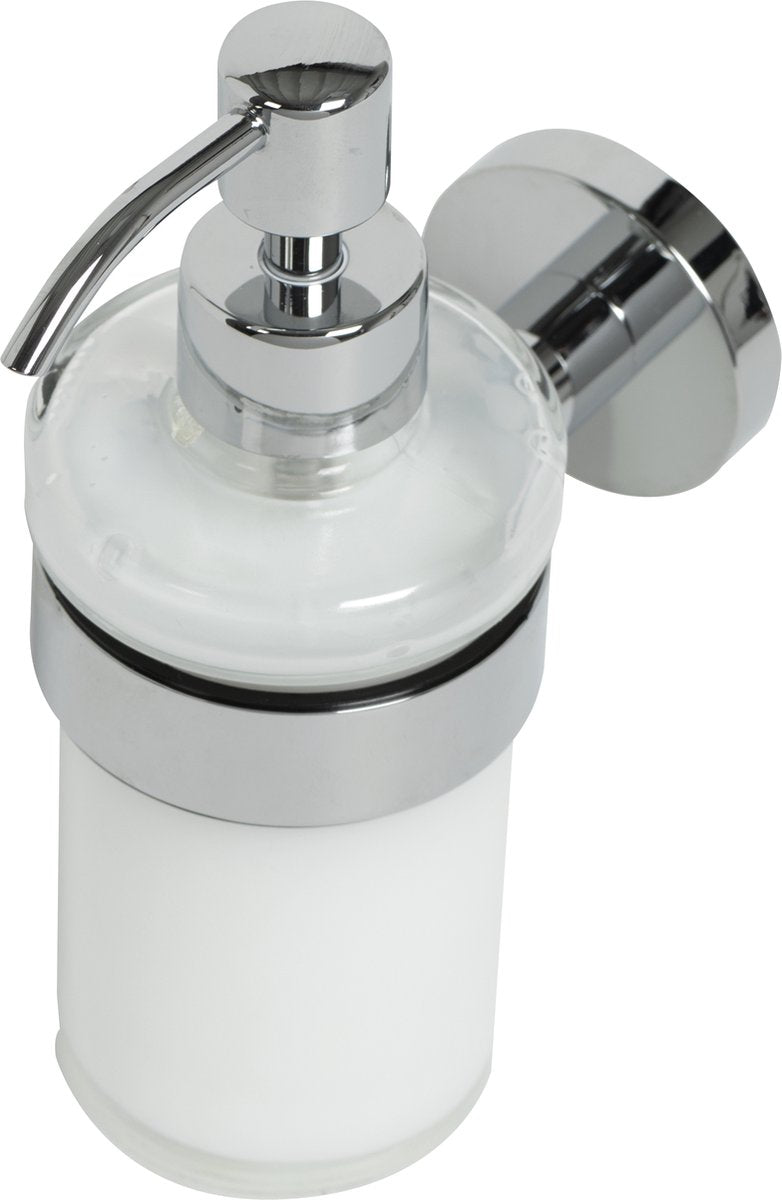 Plieger vigo zeepdispensers – zeepdispenser wandmontage – zeeppompje hangend – zeeppompje glas – 10 jaar garantie – chroom
