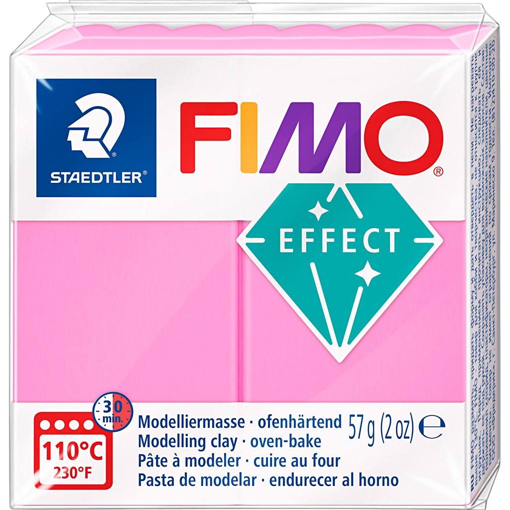 FIMO Effect Boetseerklei Neon Roze, 57gr