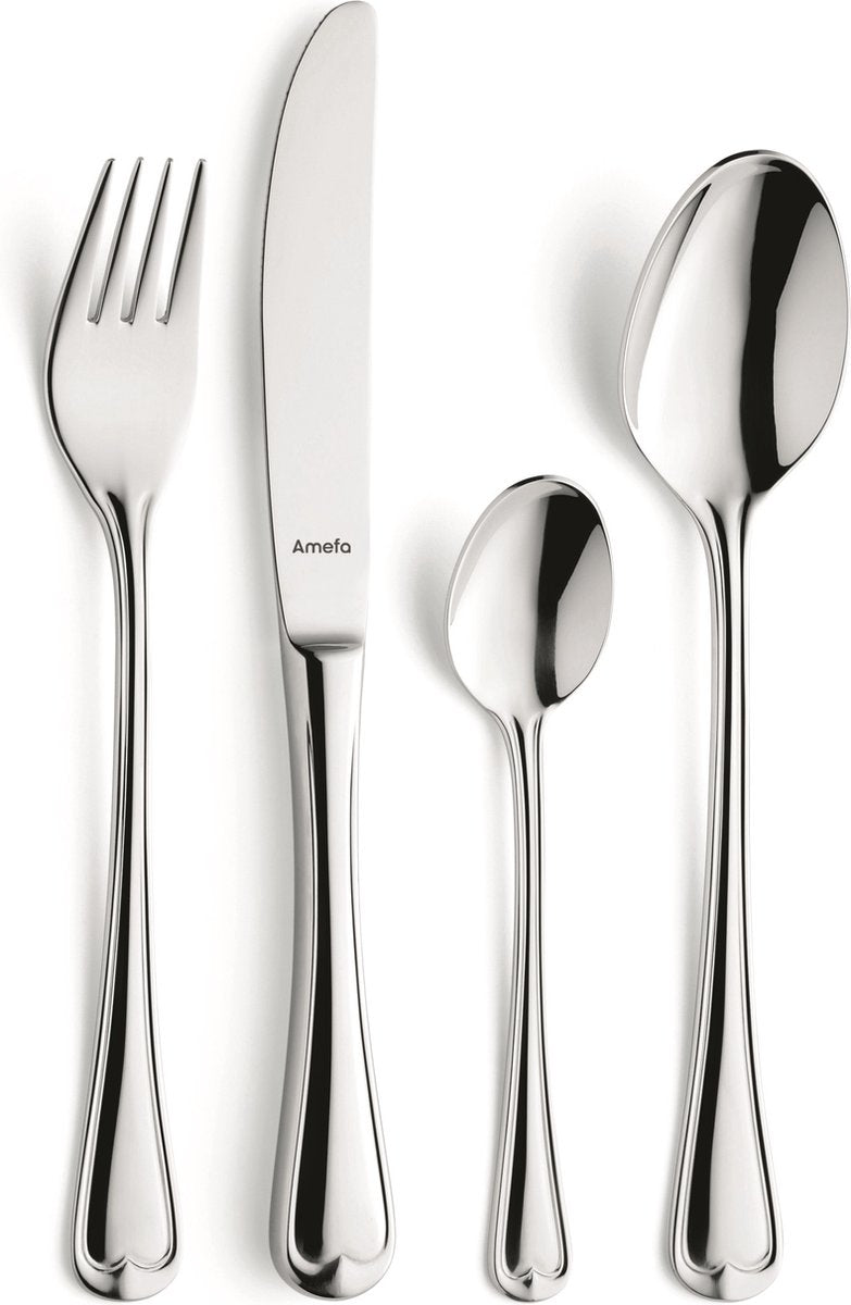 Amefa elegance - bestekset - 24-delig - 6 persoons - 18 10 - vaatwasmachinebestendig - zilverkleurig - 6 personen