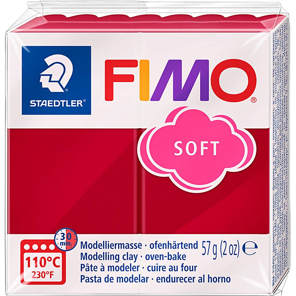 Fimo® soft, cherry red, 57 gr 1 doos