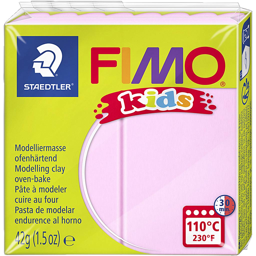 FIMO Kids boetseerklei, roze, 42 gr