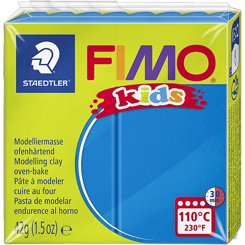 FIMO Kids Boetseerklei Blauw, 42gr