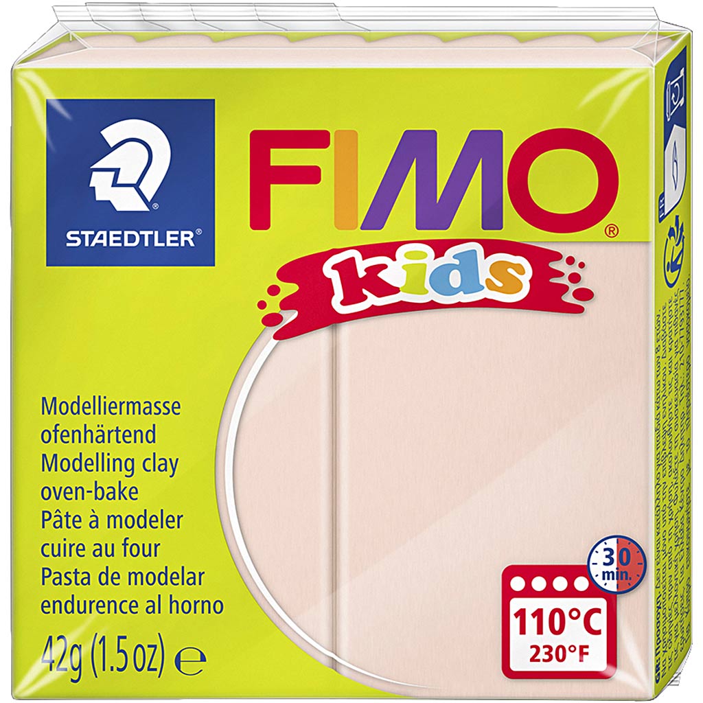 FIMO Kids Boetseerklei Licht Beige, 42gr