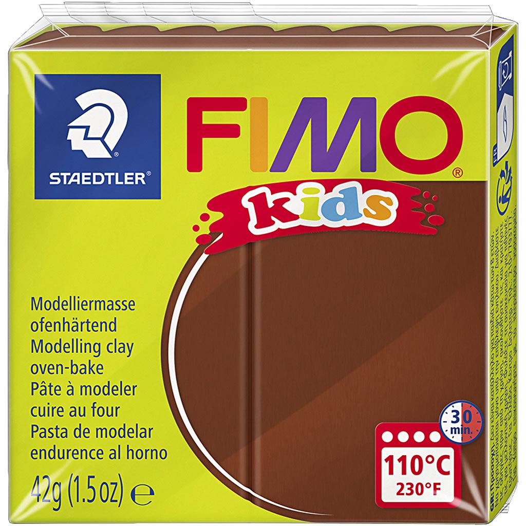 FIMO Kids Boetseerklei Bruin, 42gr