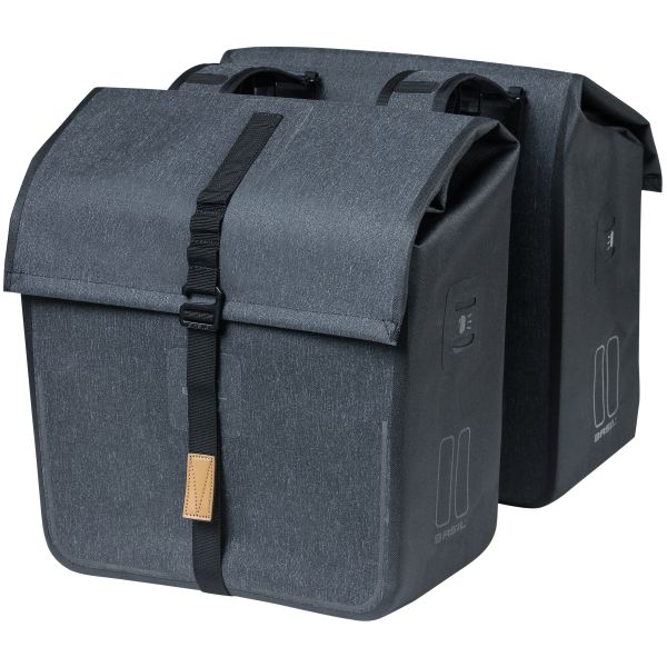 Basil Urban Dry Dubbele Fietstas - Grijs, 50L