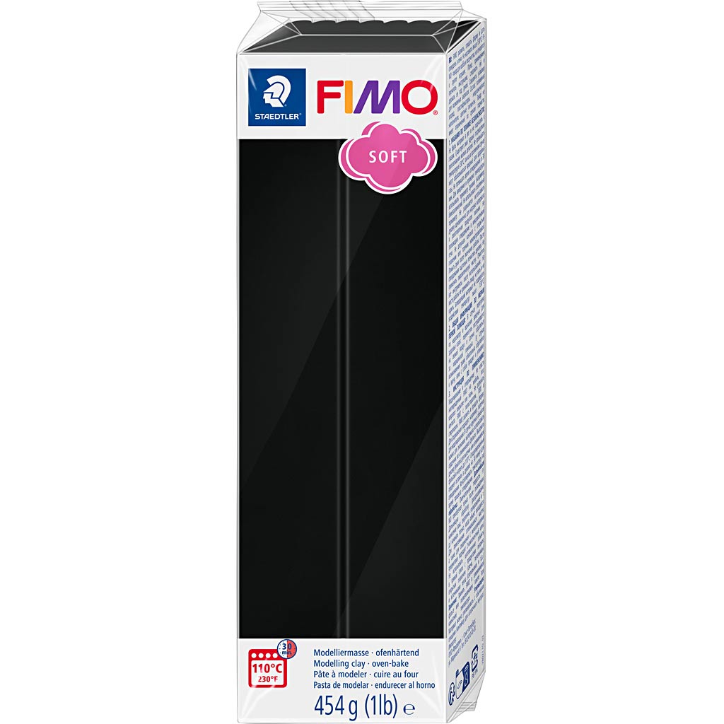 Fimo® soft, zwart, 454 gr 1 doos