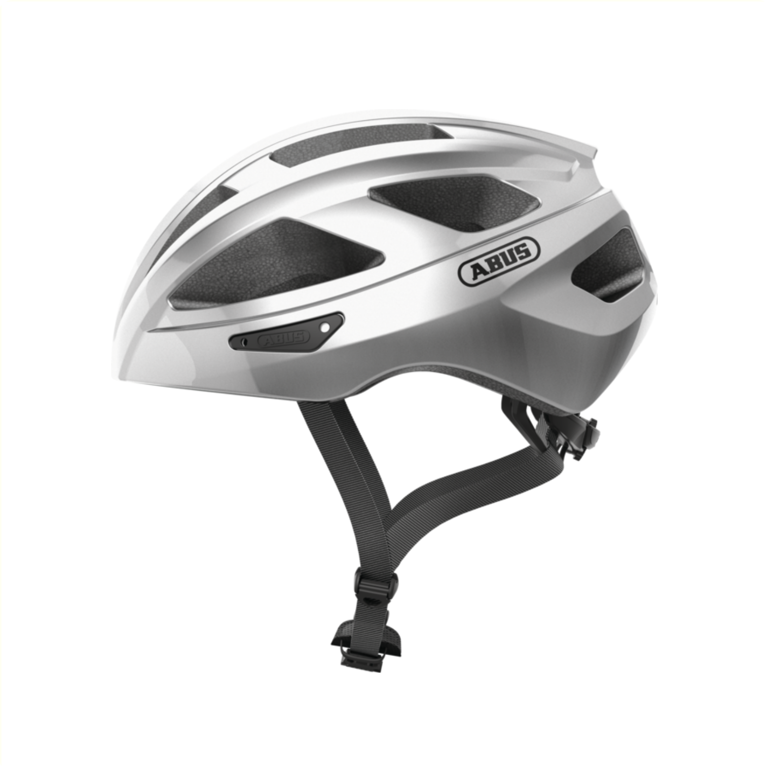 Casque Abus Macator L (58-62 cm). Argent glamour