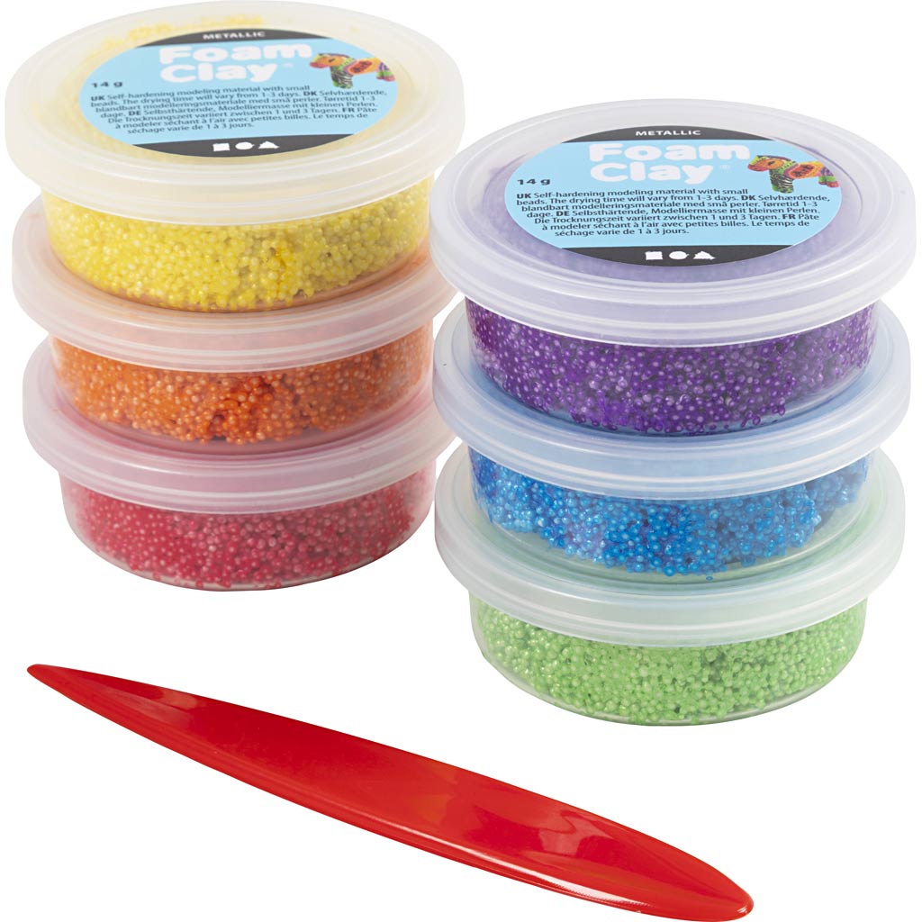 Creativ company https: www.cchobby.nl foam-clayr-metallic-sterke-kleuren-84-gr-6x14-gr-1-doos