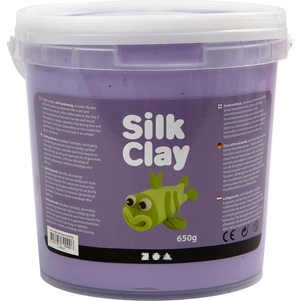 Zijde klei - paars, 650gr.