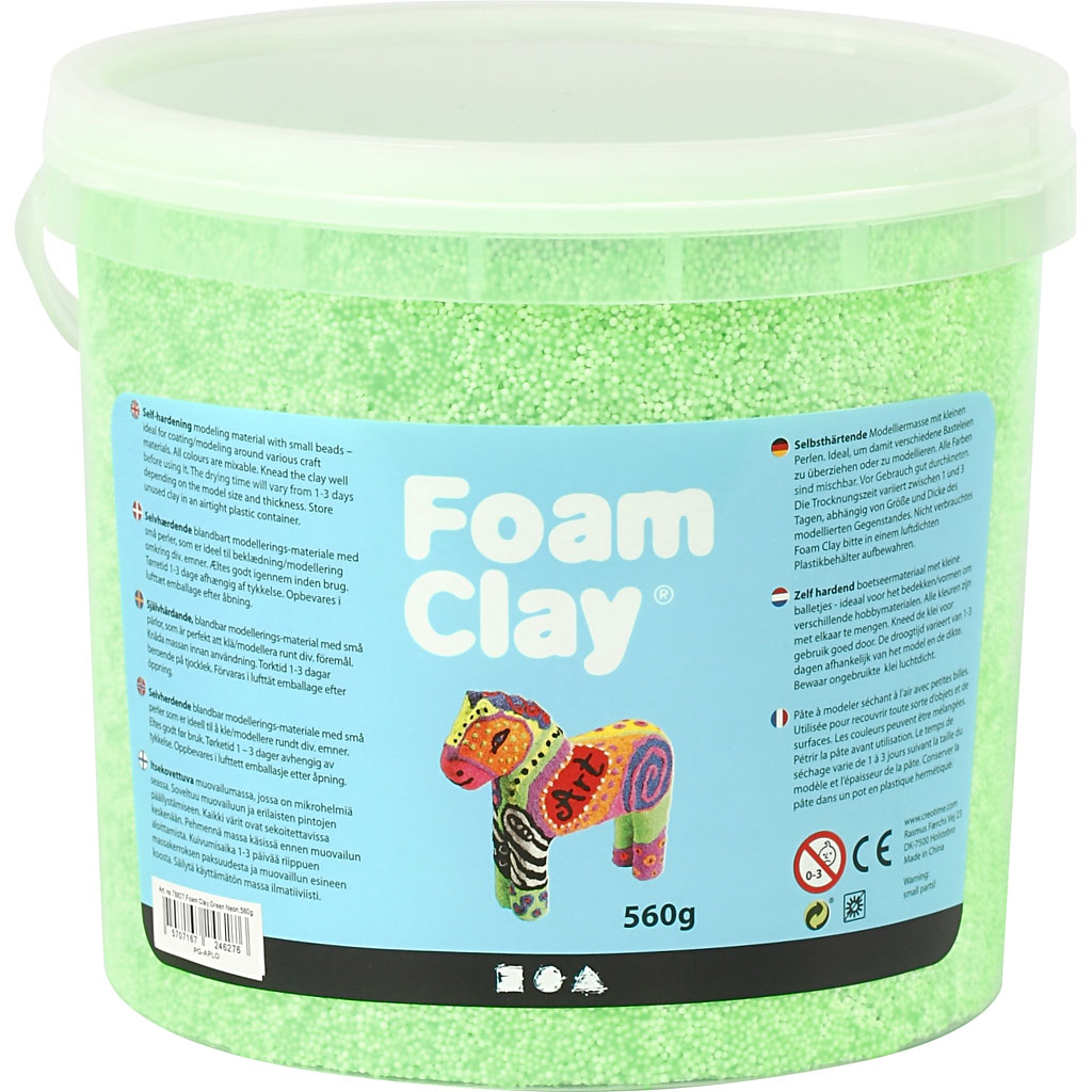 Foam Clay - Neon Groen, 560gr.