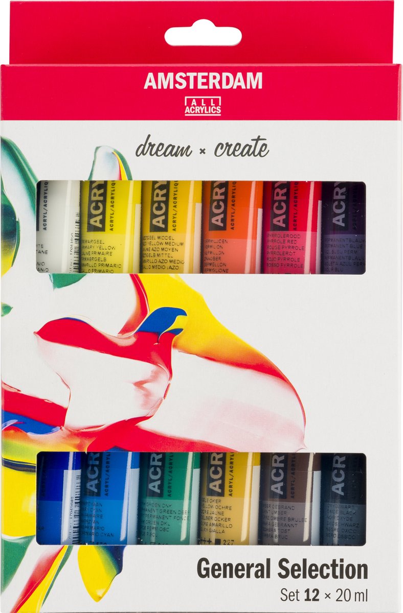 Amsterdam standard series acrylverf algemene selectie set | 12 × 20 ml