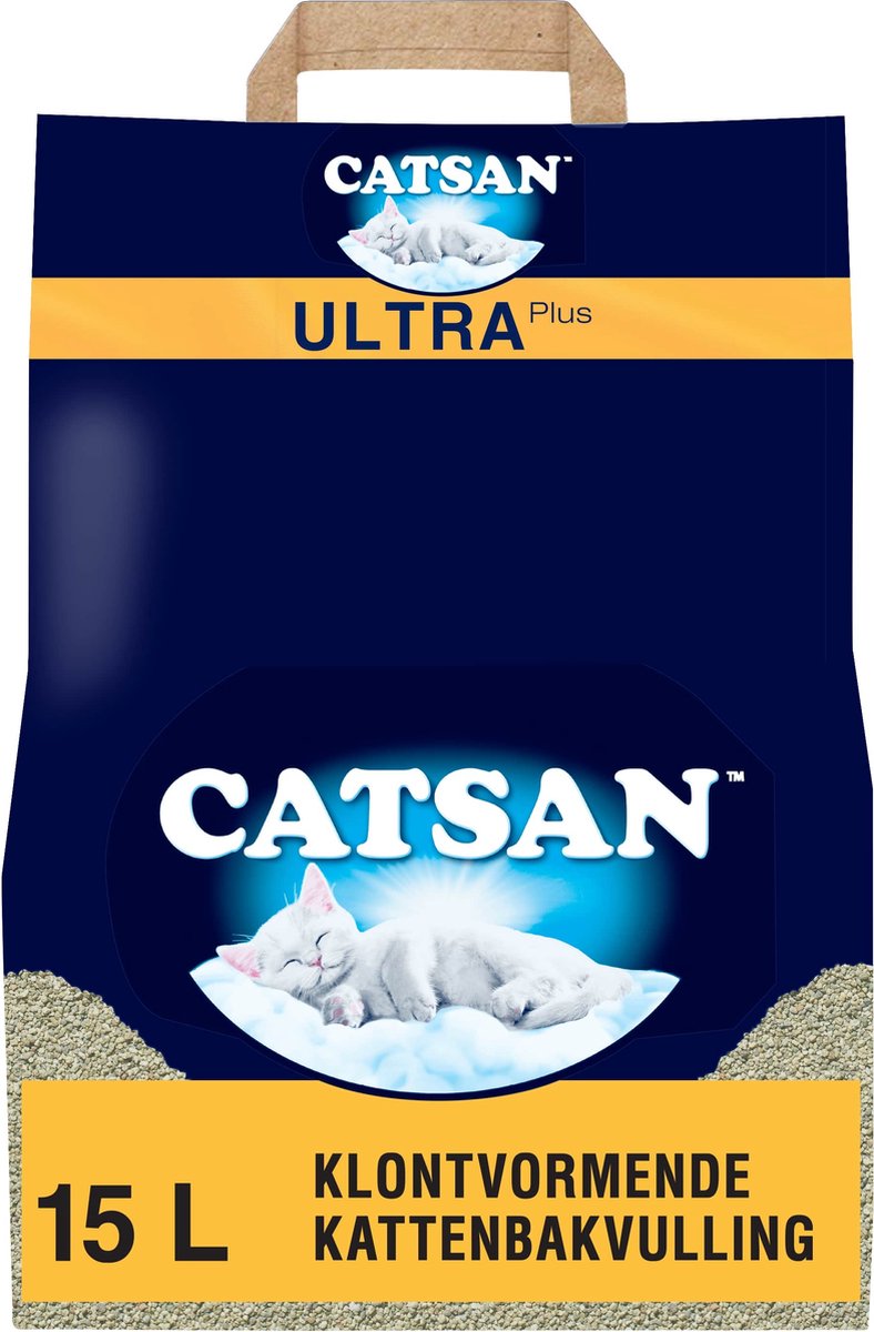Catsan kattenbakvulling - klontvormend ultra - zak - 15l