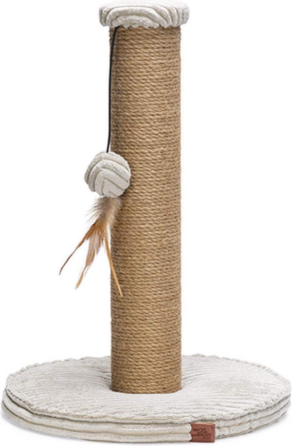Designed by lotte krabpaal ribbed - incl speeltje - ribbed stof jute - lichtgrijs - 35x35x50 cm