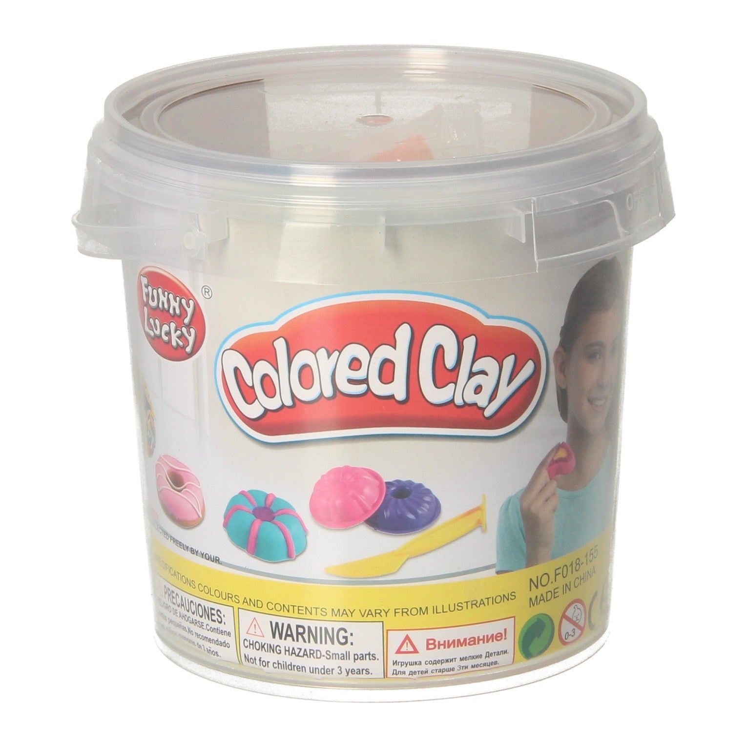 Lobbes speelgoed bv lobbes kleiset donuts maken - kleurrijke klei opbergbox 12 kleuren.