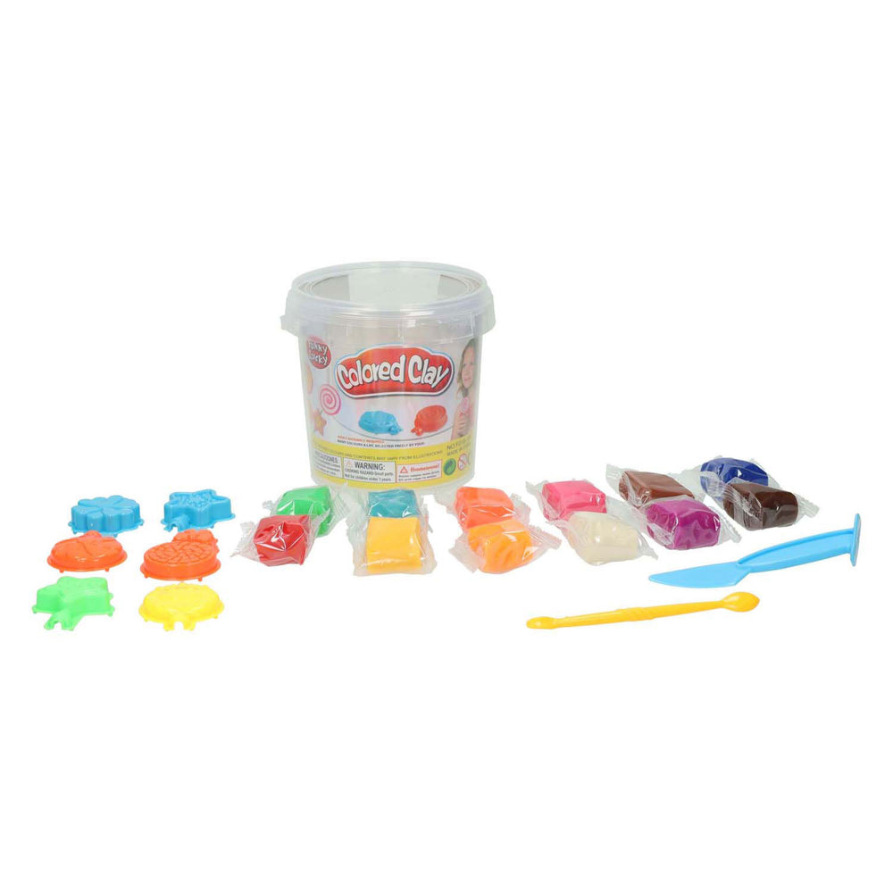 Lobbes kleiset in opbergbox lolly's maken - 12 kleuren klei