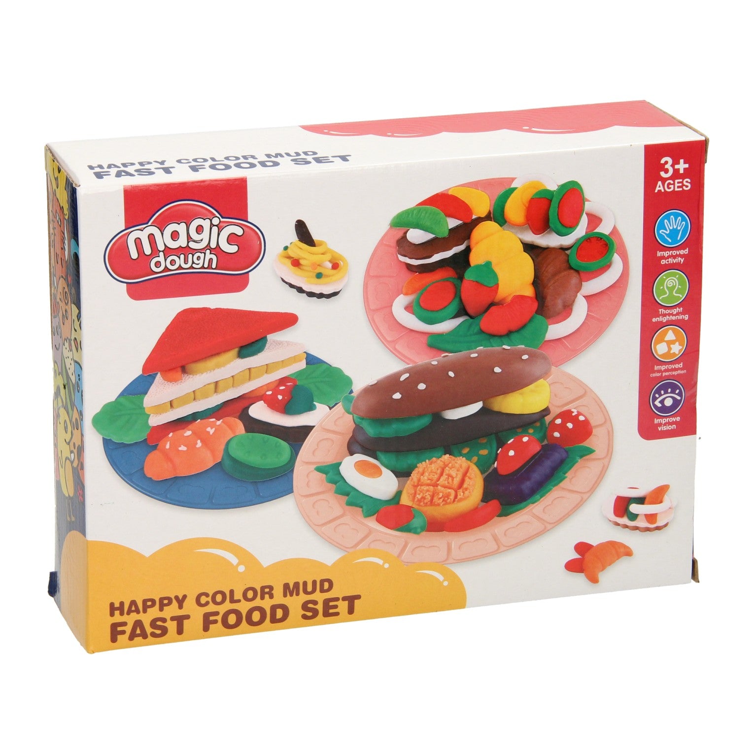 Lobbes speelgoed bv kleiset luxe lunch - 5 kleuren klei