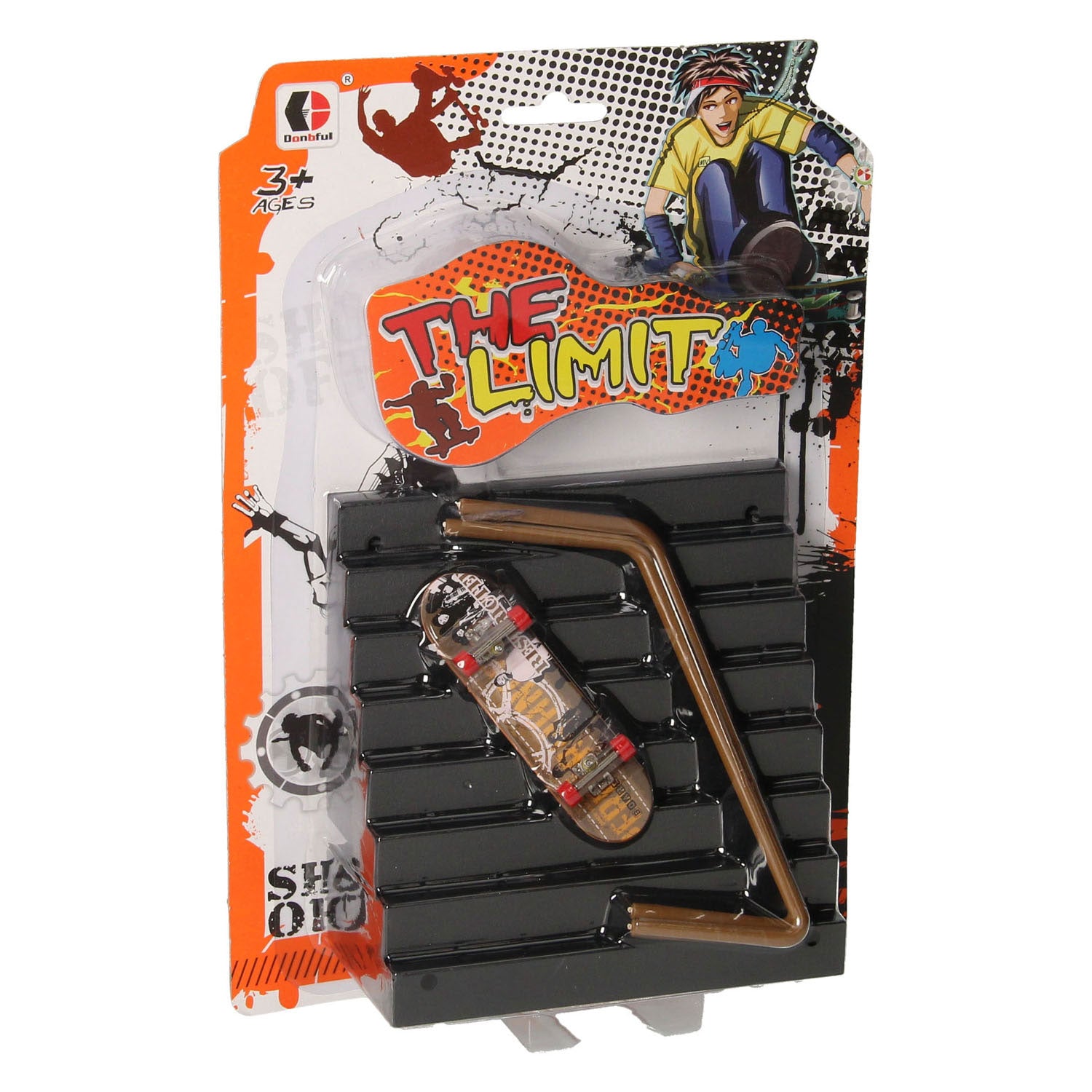 Vingerskateboard met stunttrap