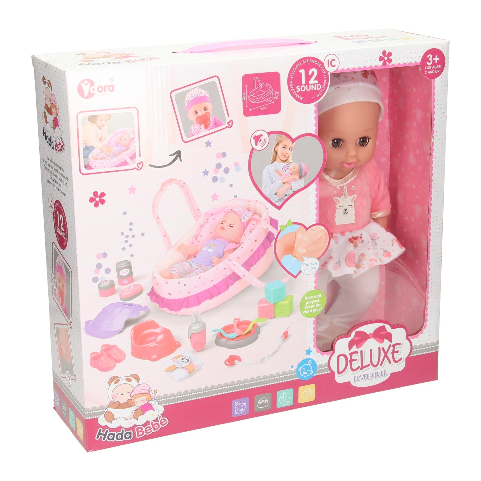 Deluxe poppenset draagbed