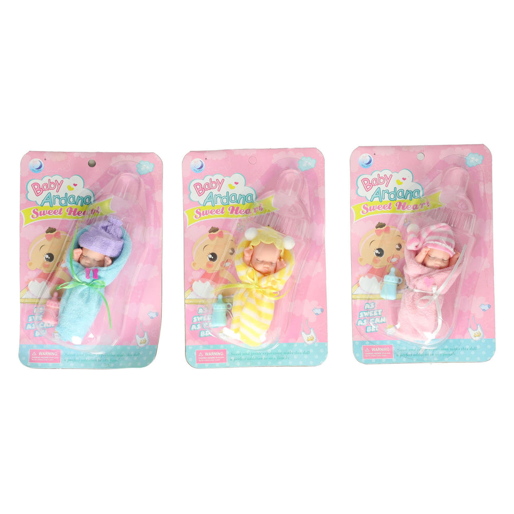 Mini popje in wikkeldoek