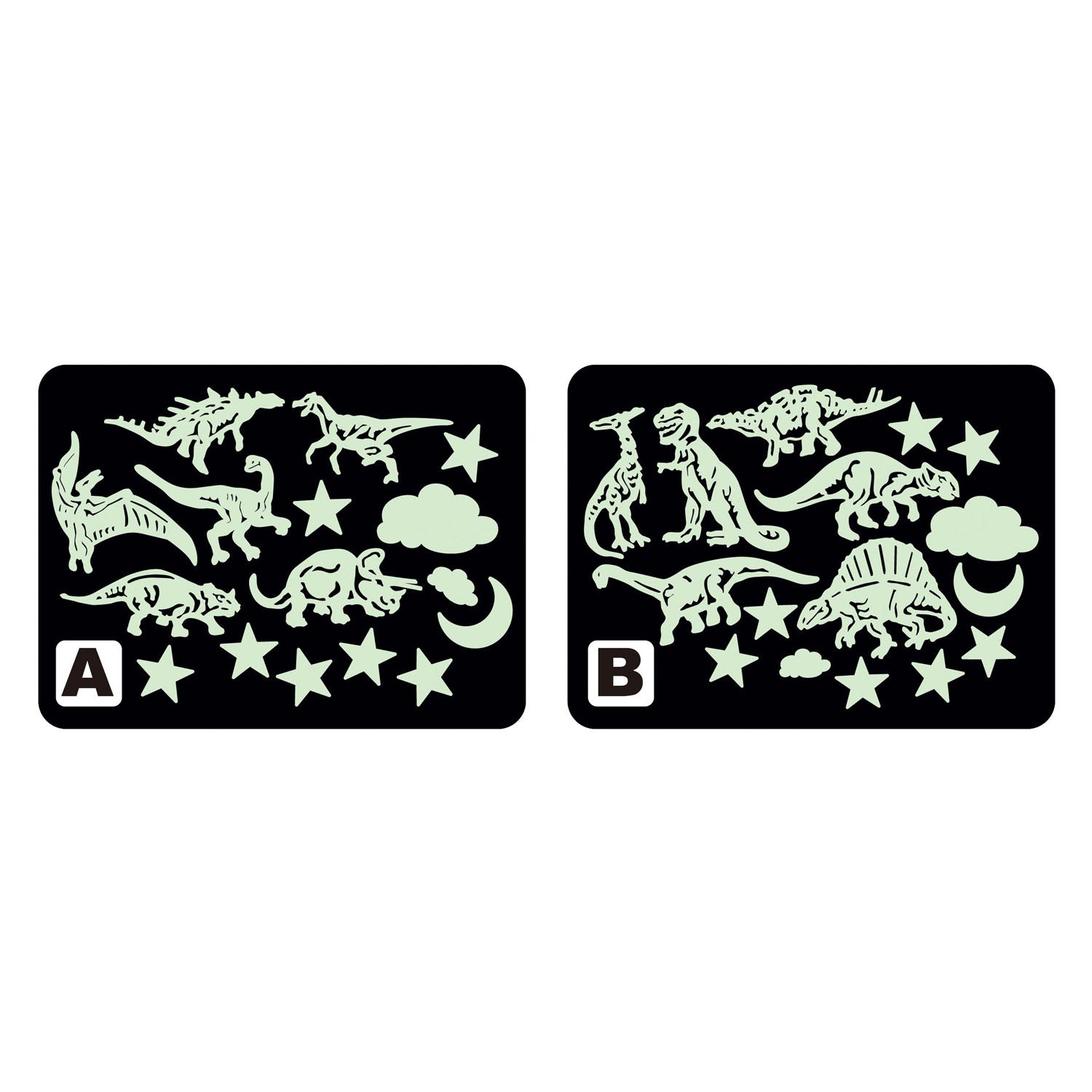 Glow in the dark dino's, 16dlg.