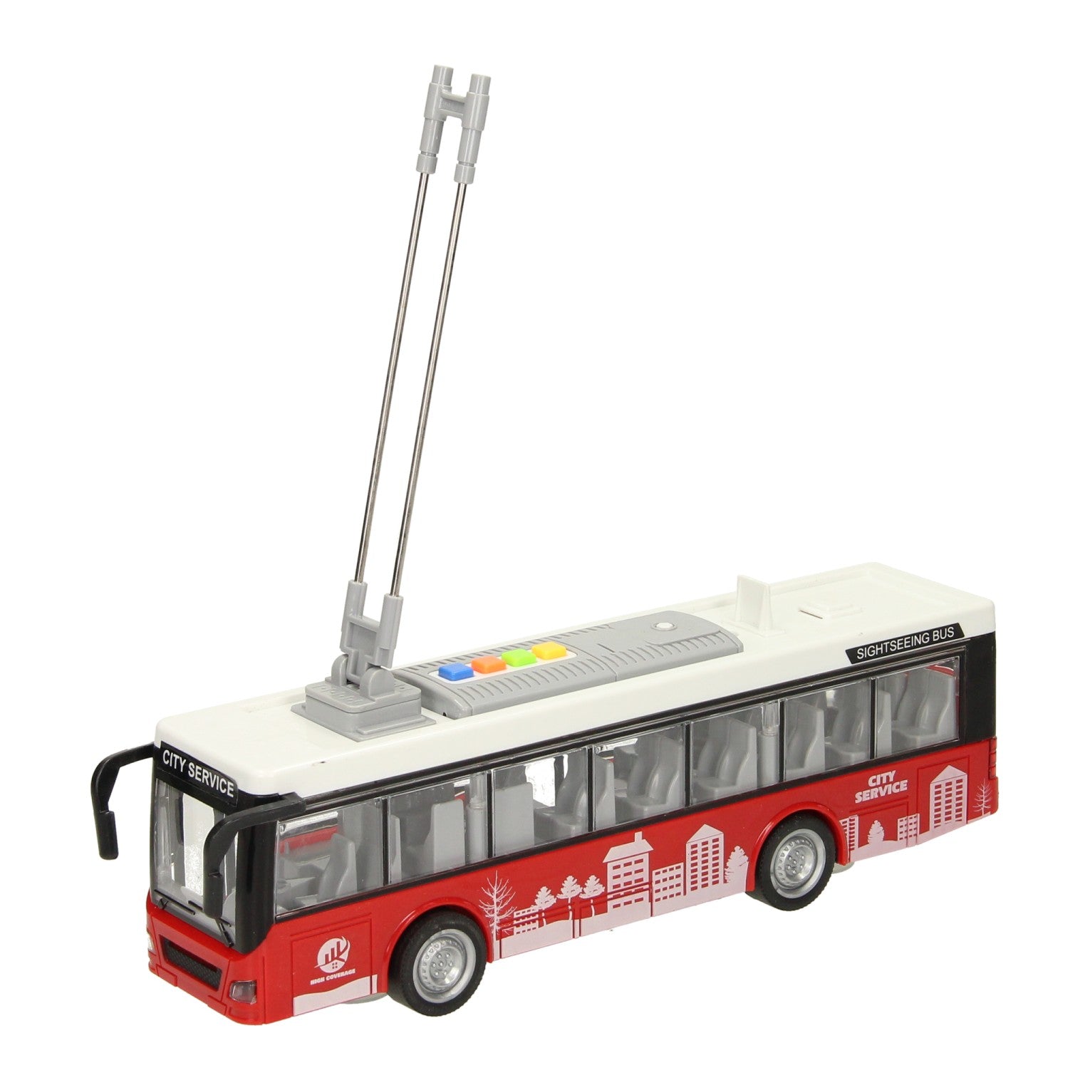 Lobbes speelgoed bv stadsbus met licht en geluid 1:16