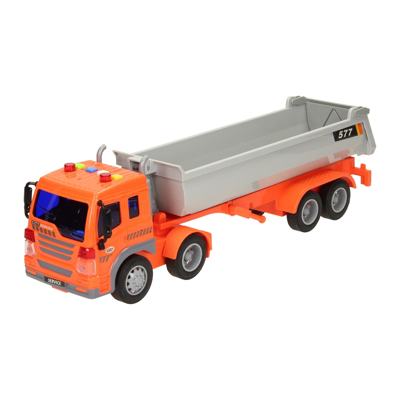 Vrachtwagen met afvalcontainer