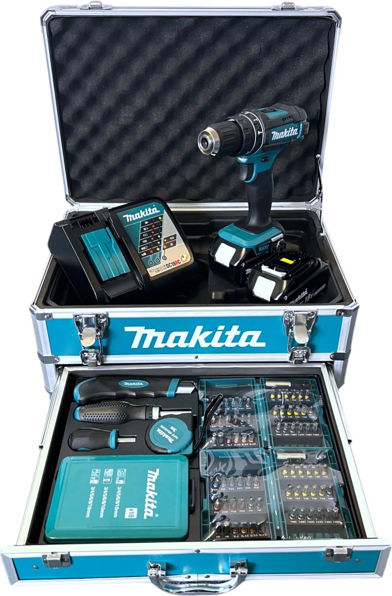 Makita dhp482rfx9 - accu‑klopboorschroevendraaier