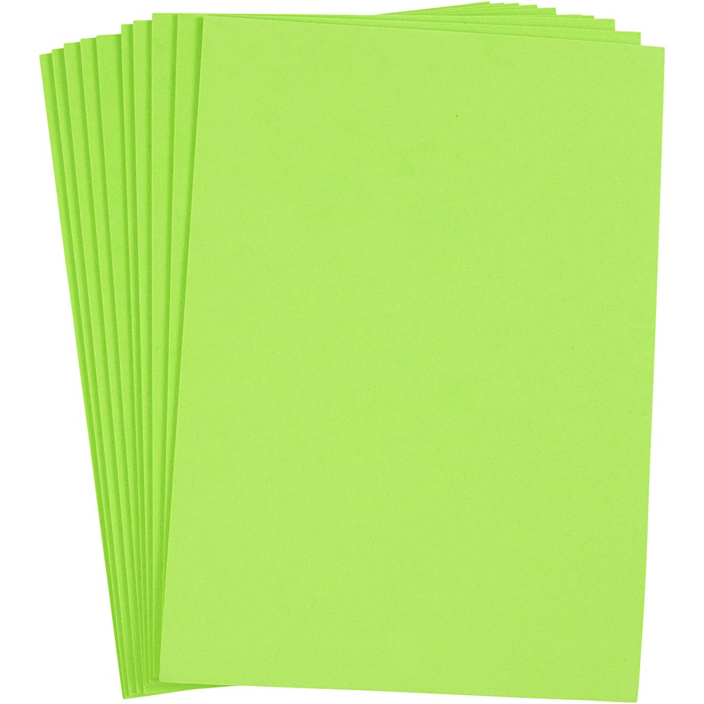 Creatief bedrijf eva foam opgenomen lichtgroen a4, 10st.