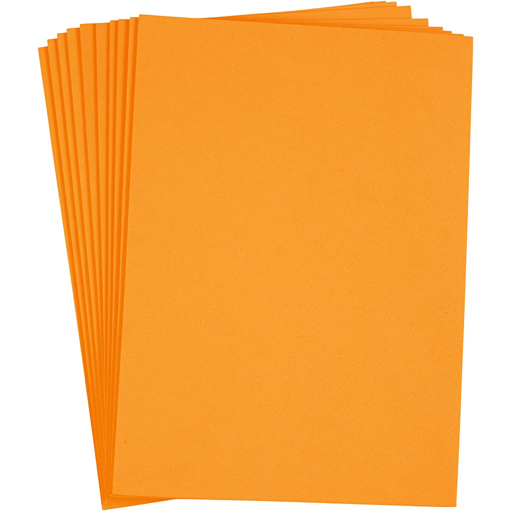 Creativ company eva foam geëxpandeerd oranje, a4, 10st.