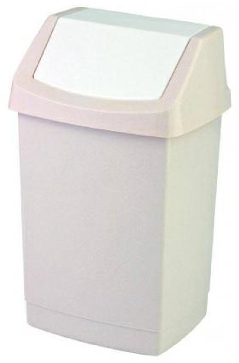 Curver click-it serie - prullenbak - 15l - beige - elegant design