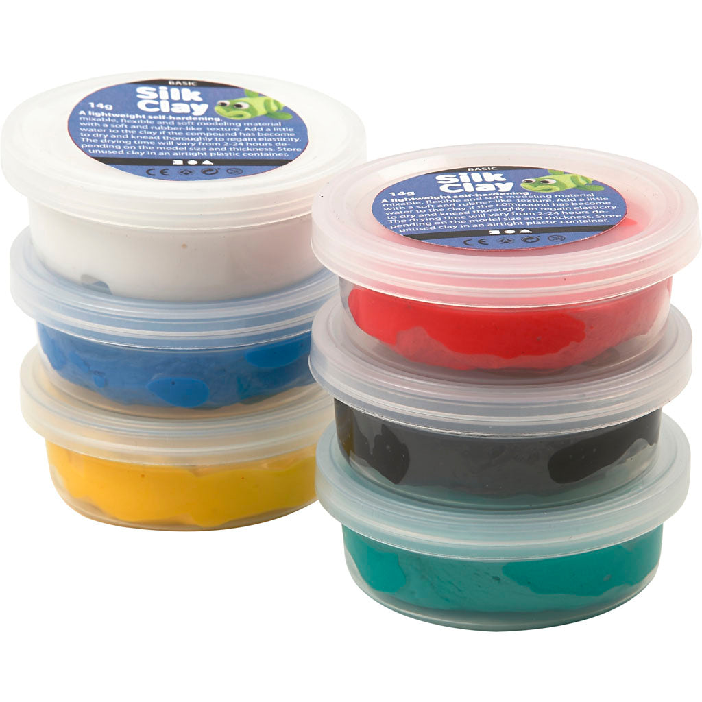 Silk Clay Standaardkleuren, 6x14gr.