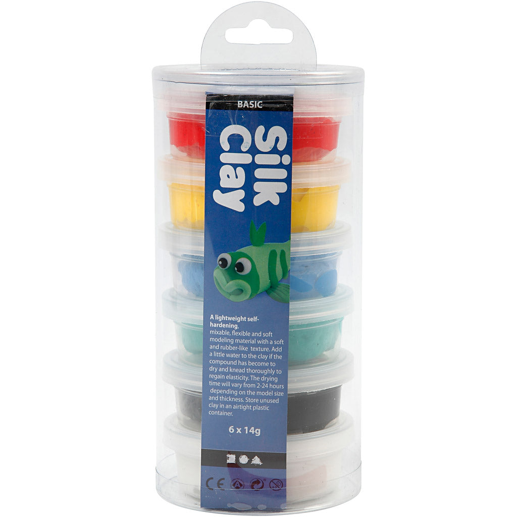 Silk Clay Standaardkleuren, 6x14gr.