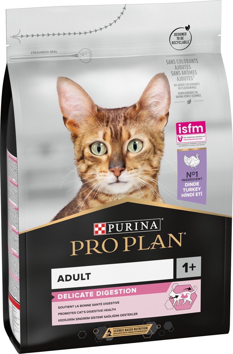 Pro plan adult delicate digestion - katten droogvoer - kalkoen - 3 kg