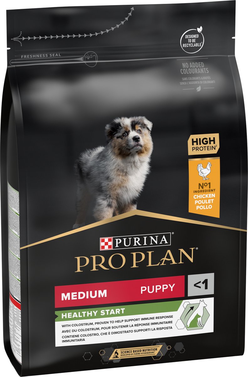 Pro plan healthy start puppy medium - honden droogvoer - kip - 3 kg