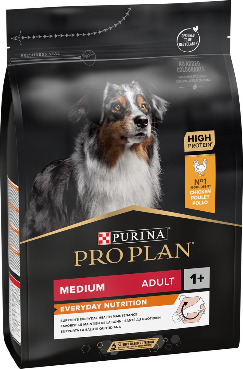 Pro plan medium adult everyday nutrition- honden droogvoer - kip - 3 kg