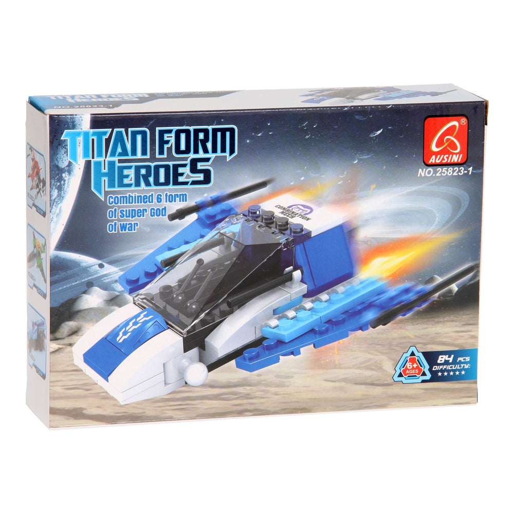 Bouwset titan heroes - space blauw - 84dlg.