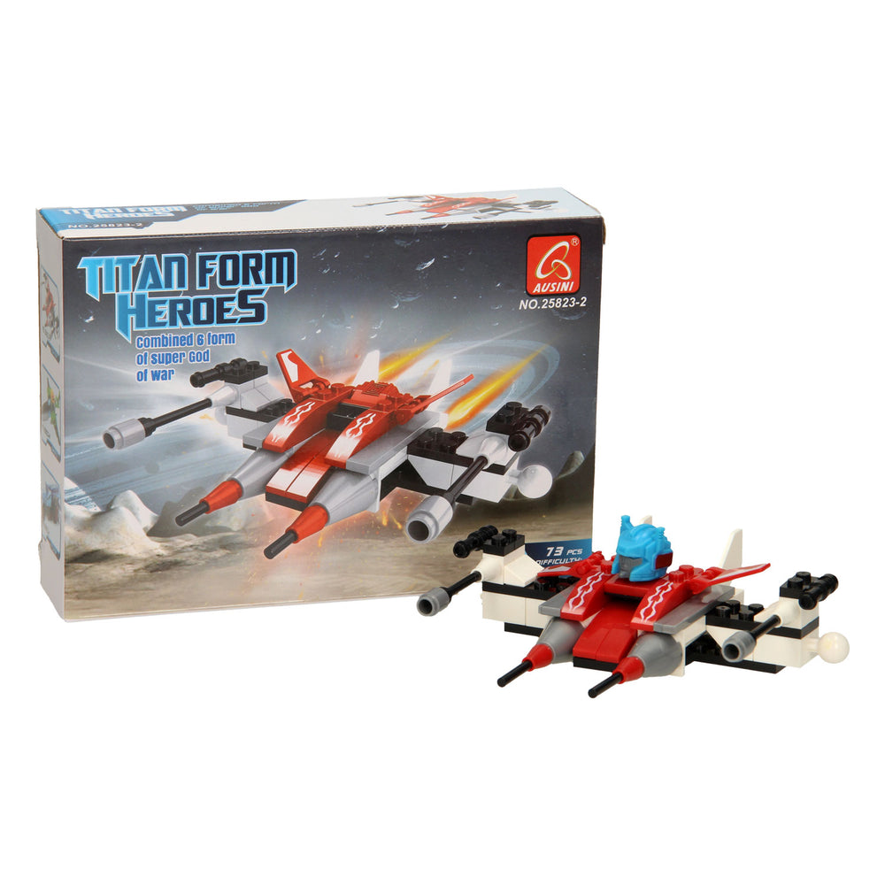 Lobbes bouwset titan heroes - space rood - 73dlg.
