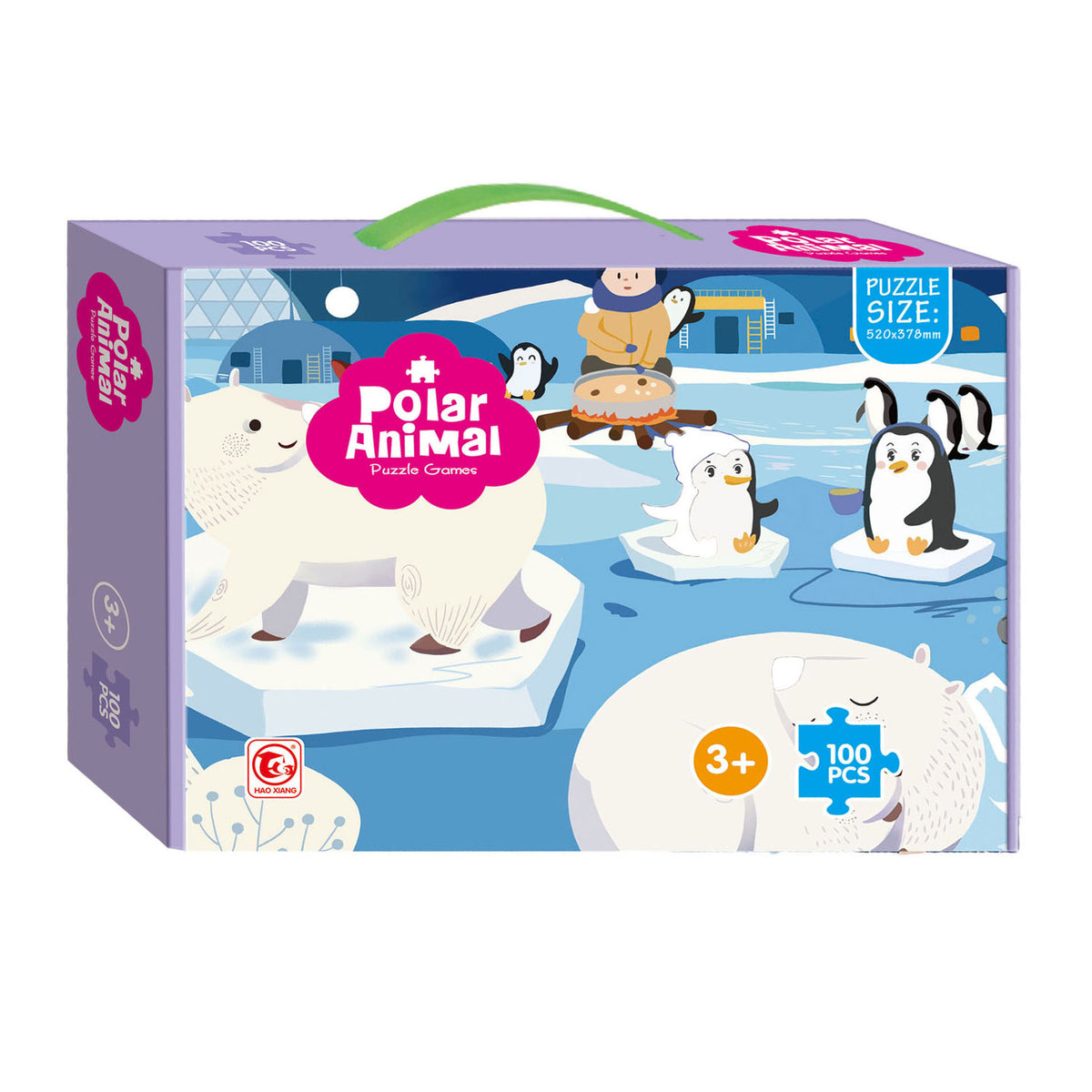 Lobbes speelgoed bv kinder legpuzzel zuidpool, 100st.