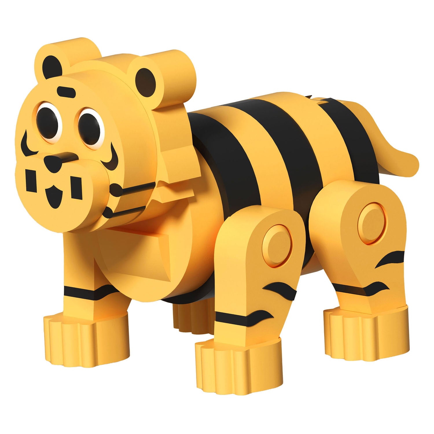 Foam bouwset 3d tijger