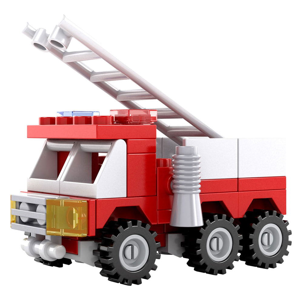 Bouwset brandweer ladderwagen - 63dlg.