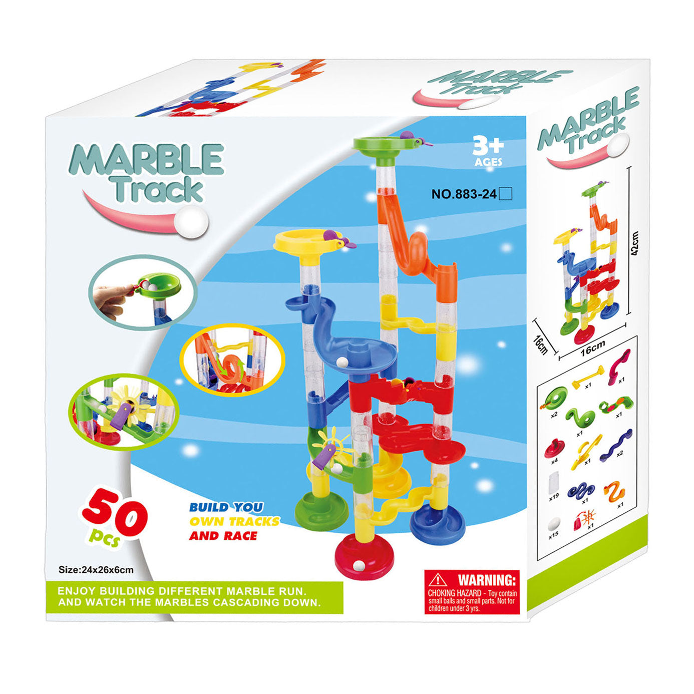 Lobbes knikkerbaan, 50dlg.