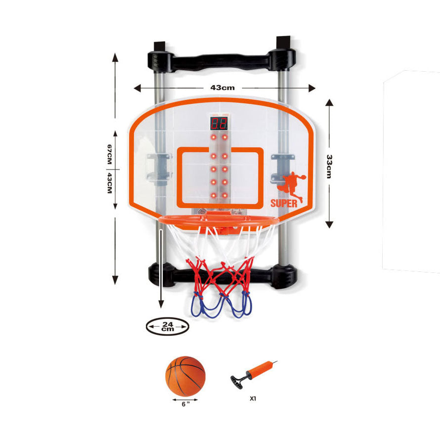 Lobbes basketbalbord deurhanger met teller