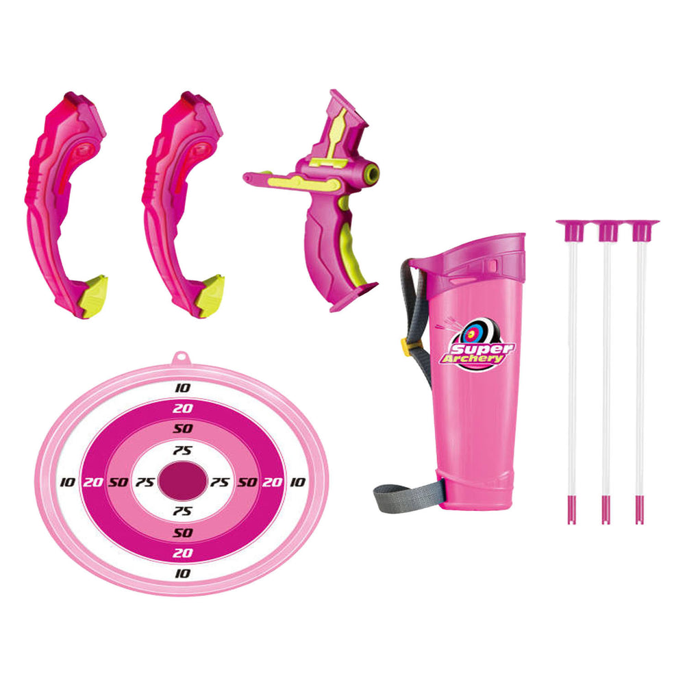 Lobbes pijl- en boogset met licht roze