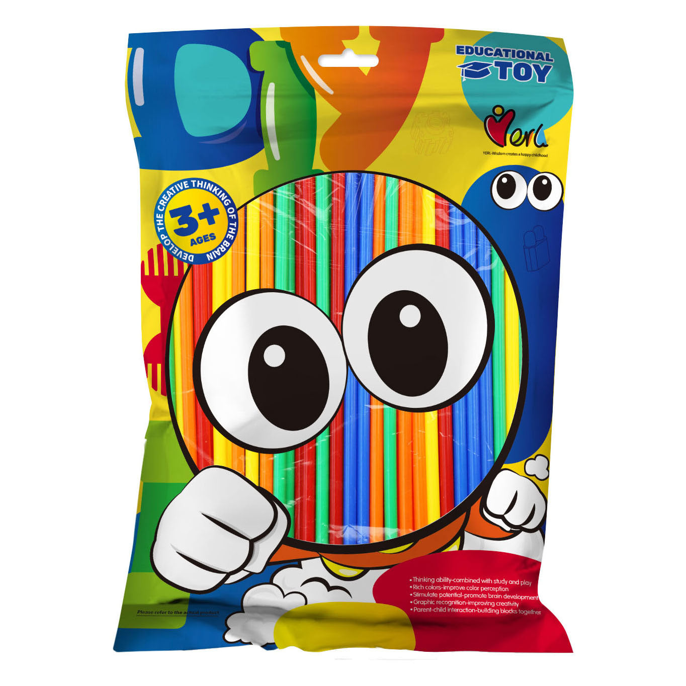 Bouwrietjes in zak, 100dlg.