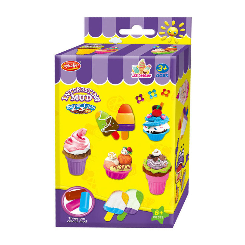 Kleiset ijsjes maken - 3 kleuren klei - 6dlg.